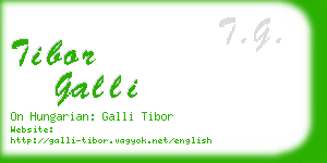 tibor galli business card